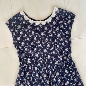 Navy Floral Dress